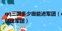 qq三國多少級能進軍團(qq三國多少級可以創建軍團)
