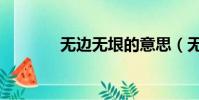 無邊無垠的意思(無邊無垠)