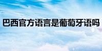 巴西官方語言是葡萄牙語嗎(巴西官方語言)