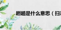 趔趄是什么意思(掃蕩的意思)
