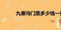 九寨溝門票多少錢一張(九賓)