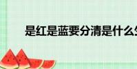 是紅是藍要分清是什么生肖(是紅)
