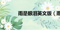 雨是眼淚英文版(雨是眼淚)