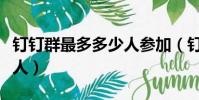 釘釘群最多多少人參加(釘釘群最多支持多少人)