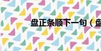盤正條順下一句(盤正條順)