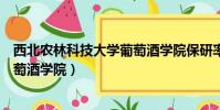 西北農林科技大學葡萄酒學院保研率(西北農林科技大學葡萄酒學院)
