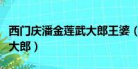 西門慶潘金蓮武大郎王婆(西門慶和潘金蓮武大郎)