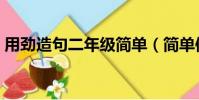 用勁造句二年級簡單(簡單使勁造句二年級)
