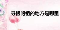 尋根問祖的地方是哪里(尋根問祖)