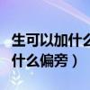 生可以加什么偏旁組成新字再組詞（生可以加什么偏旁）