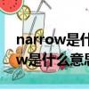narrow是什么意思英語翻譯成中文（narrow是什么意思）