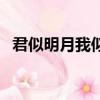君似明月我似霧下一句（君似明月我似霧）