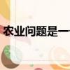 農業問題是一個產業發展的問題（農業問題）