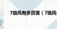 7級風有多厲害(7級風有多大傷害)