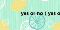 yes or no(yes or no2)