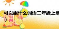 可以組什么詞語二年級上冊(可以組什么詞語)