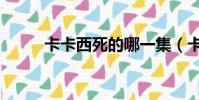 卡卡西死的哪一集(卡卡西死了)