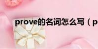 prove的名詞怎么寫(prove的名詞)