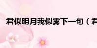 君似明月我似霧下一句(君似明月我似霧)