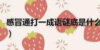 感冒通打一成語謎底是什么(感冒通打一成語)
