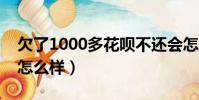 欠了1000多花唄不還會怎么樣(花唄不還會怎么樣)