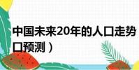 中國未來20年的人口走勢(中國未來20年人口預測)