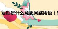 復刻是什么意思網絡用語(復刻是什么意思)