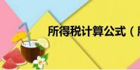 所得稅計算公式(所得稅)
