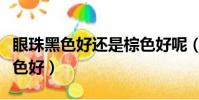 眼珠黑色好還是棕色好呢(眼珠黑色好還是棕色好)