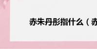 赤朱丹彤指什么(赤朱丹彤)