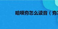 哈嗼夯怎么讀音(夯怎么讀音)