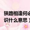狹路相逢何必曾相識什么意思（相逢何必曾相識什么意思）
