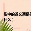 集中的近義詞是什么增添的近義詞是什么（集中的近義詞是什么）
