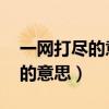 一網打盡的意思是什么 標準答案（一網打盡的意思）