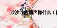 沙沙沙的雨聲像什么(雨聲像什么)