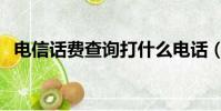 電信話費查詢打什么電話(電信話費查詢)