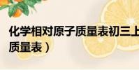 化學相對原子質量表初三上冊(化學相對原子質量表)