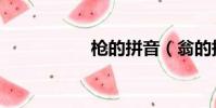 槍的拼音(翁的拼音)