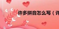 許多拼音怎么寫(許多拼音)