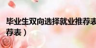 畢業生雙向選擇就業推薦表(雙向選擇就業推薦表)