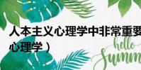 人本主義心理學中非常重要的理論(人本主義心理學)