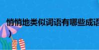 悄悄地類似詞語有哪些成語(悄悄地類似詞語)