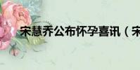 宋慧喬公布懷孕喜訊(宋慧喬承認孕)
