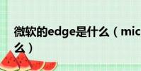 微軟的edge是什么(microsoft edge是什么)