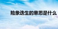 險象迭生的意思是什么(險象迭生)