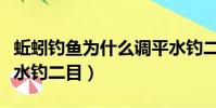 蚯蚓釣魚為什么調平水釣二目(蚯蚓調漂調平水釣二目)