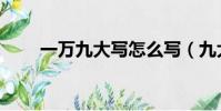 一萬九大寫怎么寫(九大寫怎么寫)