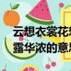 云想衣裳花想容 春風拂檻露華濃（春風拂檻露華濃的意思）