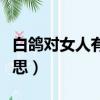 白鴿對女人有什么好處（女人的白鴿是什么意思）