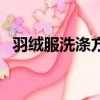 羽絨服洗滌方法及保養（羽絨服洗滌方法）